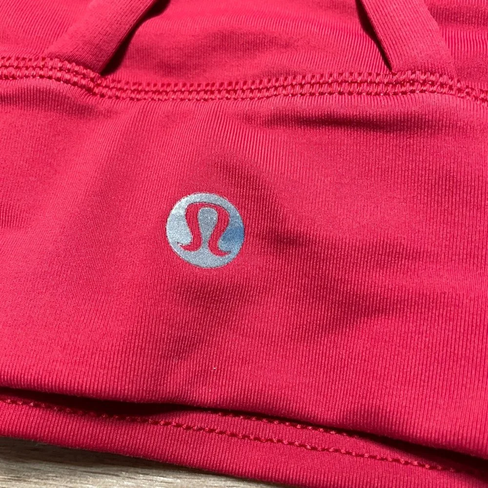 lululemon athletica Red Strappy Longline Sports Bra